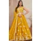 Yellow Georgette Embroidered Traditional Wear Lehenga Choli - 11546201619