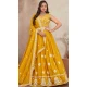 Yellow Georgette Embroidered Traditional Wear Lehenga Choli - 11546201619