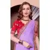 Georgette Thread Work Designer Party Wear Plus Size Saree In Lavender - 11551201630