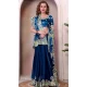 Teal Blue Soft Jimmy Choo Embroidered Party Wear Saree - 11552201636