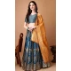 Blue Soft Silk Jacquard Work Party Wear Lehenga Choli - 11553201641