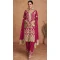 Chinon Embroidered Party Wear Palazzo Salwar Suit In Rani Pink - 11556201654