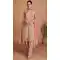 Chinon Embroidered Party Wear Palazzo Salwar Suit In Peach - 11556201656