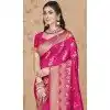 Rani Pink Art Silk Printed Designer Party wear Plus Size Saree - 11415200706