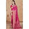 Rani Pink Art Silk Printed Designer Party wear Plus Size Saree - 11415200706