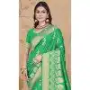 Green Art Silk Printed Designer Party wear Plus Size Saree - 11415200707