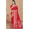 Red Art Silk Printed Designer Party wear Plus Size Saree - 11415200708