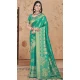 Sea Green Art Silk Printed Designer Party wear Saree - 11415200709