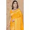 Yellow Art Silk Printed Designer Party wear Plus Size Saree - 11415200710