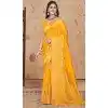 Yellow Art Silk Printed Designer Party wear Plus Size Saree - 11415200710