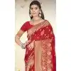 Art Silk Printed Party Wear Plus Size Saree In Maroon - 11416200712