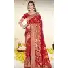 Art Silk Printed Party Wear Plus Size Saree In Maroon - 11416200712