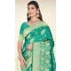 Art Silk Printed Party Wear Saree In Sea Green - 11416200713