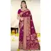 Art Silk Printed Party Wear Plus Size Saree In Wine - 11416200714