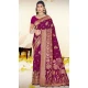 Art Silk Printed Party Wear Saree In Wine - 11416200714