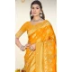 Art Silk Printed Party Wear Saree In Yellow - 11416200715