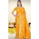 Art Silk Printed Party Wear Saree In Yellow - 11416200715