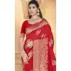 Red Art Silk Printed Traditional Party Wear Plus Size Saree - 11417200718