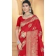 Red Art Silk Printed Traditional Party Wear Saree - 11417200718