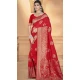 Red Art Silk Printed Traditional Party Wear Saree - 11417200718