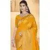 Yellow Art Silk Printed Traditional Party Wear Plus Size Saree - 11417200719