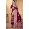 Wine Art Silk Printed Traditional Party Wear Saree - 11417200720