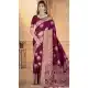 Wine Art Silk Printed Traditional Party Wear Saree - 11417200720