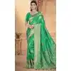 Green Art Silk Printed Traditional Party Wear Plus Size Saree - 11417200721