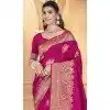 Rani Pink Art Silk Printed Traditional Party Wear Plus Size Saree - 11417200722