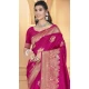 Rani Pink Art Silk Printed Traditional Party Wear Saree - 11417200722