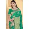 Sea Green Art Silk Printed Traditional Party Wear Plus Size Saree - 11417200723