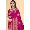Art Silk Weaving Work Party Wear Designer Plus Size Saree In Rani Pink - 11418200724
