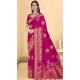 Art Silk Weaving Work Party Wear Designer Saree In Rani Pink - 11418200724