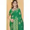 Art Silk Weaving Work Party Wear Designer Plus Size Saree In Green - 11418200725