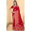 Art Silk Weaving Work Party Wear Designer Plus Size Saree In Red - 11418200726