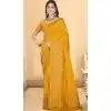 Art Silk Weaving Work Party Wear Designer Plus Size Saree In Yellow - 11418200727