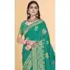 Art Silk Weaving Work Party Wear Designer Plus Size Saree In Sea Green - 11418200728