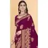 Art Silk Weaving Work Party Wear Designer Plus Size Saree In Wine - 11418200729