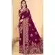 Art Silk Weaving Work Party Wear Designer Saree In Wine - 11418200729