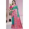 Sea Green Art Silk Weaving Work Party Wear Plus Size Saree - 11460201003