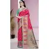 Rani Pink Art Silk Weaving Work Party Wear Plus Size Saree - 11460201006