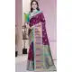 Wine Art Silk Weaving Work Party Wear Saree - 11460201007