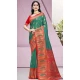 Art Silk Weaving Work Party Wear Saree In Sea Green - 11460201008