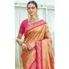 Pastel Orange Art Silk Weaving Work Designer Party  Wear Plus Size Saree  - 11463201023