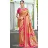 Pastel Orange Art Silk Weaving Work Designer Party  Wear Plus Size Saree  - 11463201023