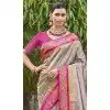 Grey Art Silk Weaving Work Designer Party  Wear Plus Size Saree  - 11463201024