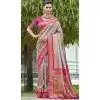 Grey Art Silk Weaving Work Designer Party  Wear Plus Size Saree  - 11463201024