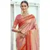 Peach Art Silk Weaving Work Designer Party  Wear Plus Size Saree  - 11463201025