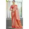 Peach Art Silk Weaving Work Designer Party  Wear Plus Size Saree  - 11463201025