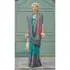 Firozi Blue Banarasi Silk Weaving Work Party Wear Plus Size Saree - 11540201569
